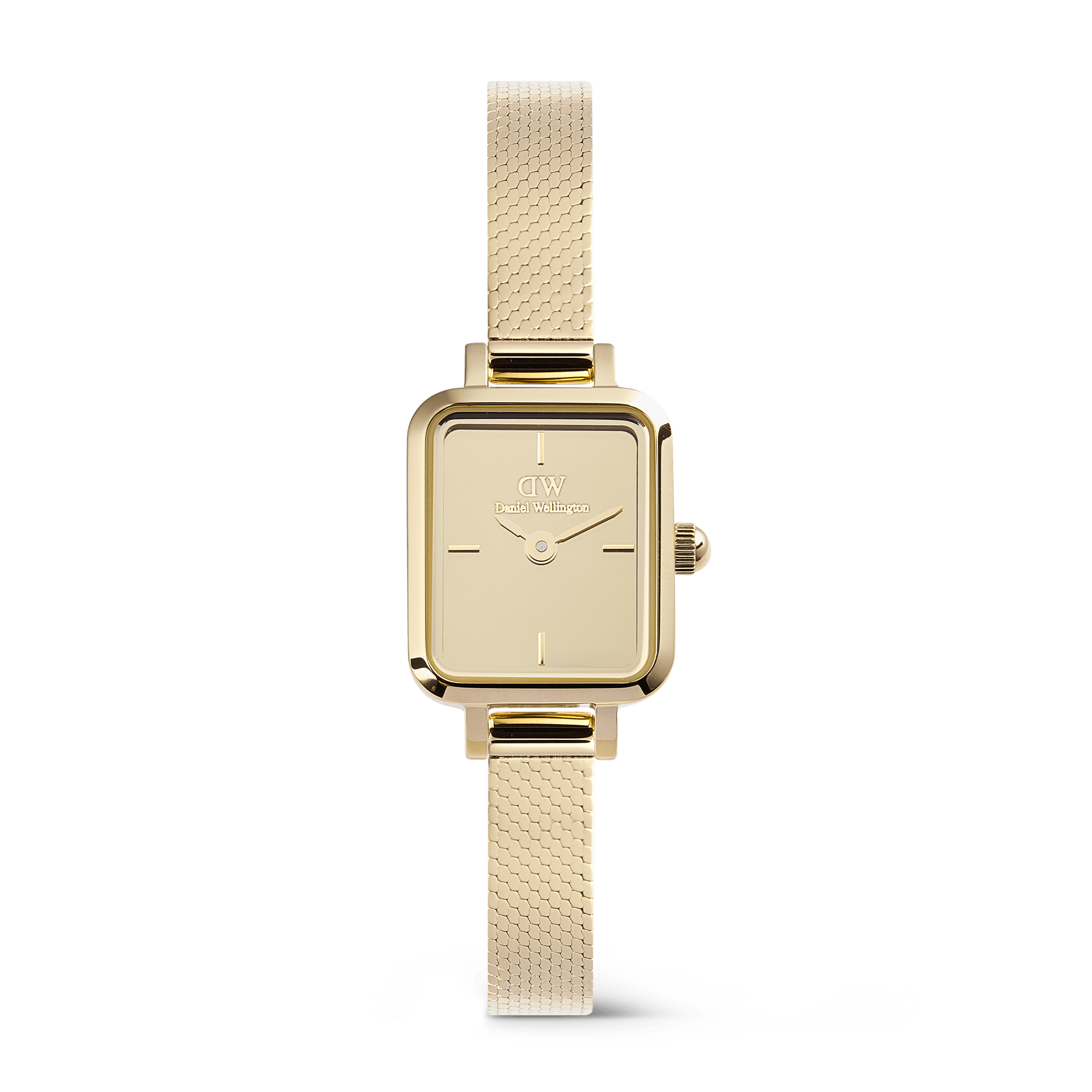Daniel Wellington Quadro Mini ゴールド 美品 Quadro Mini - ローズゴールドとゴールドの女性用ウォッチ | DW