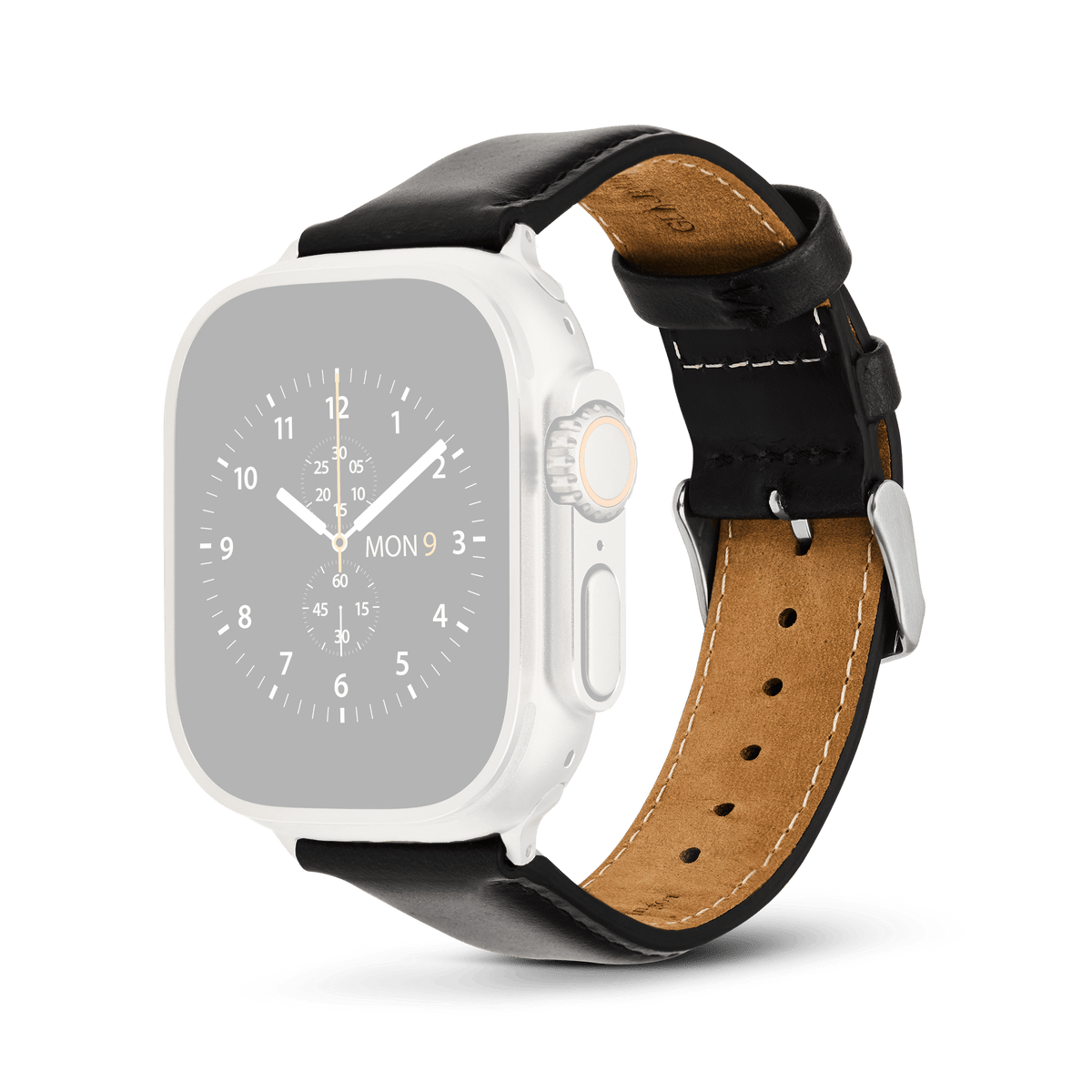 Smartwatch Strap Leather Sheffield Silver