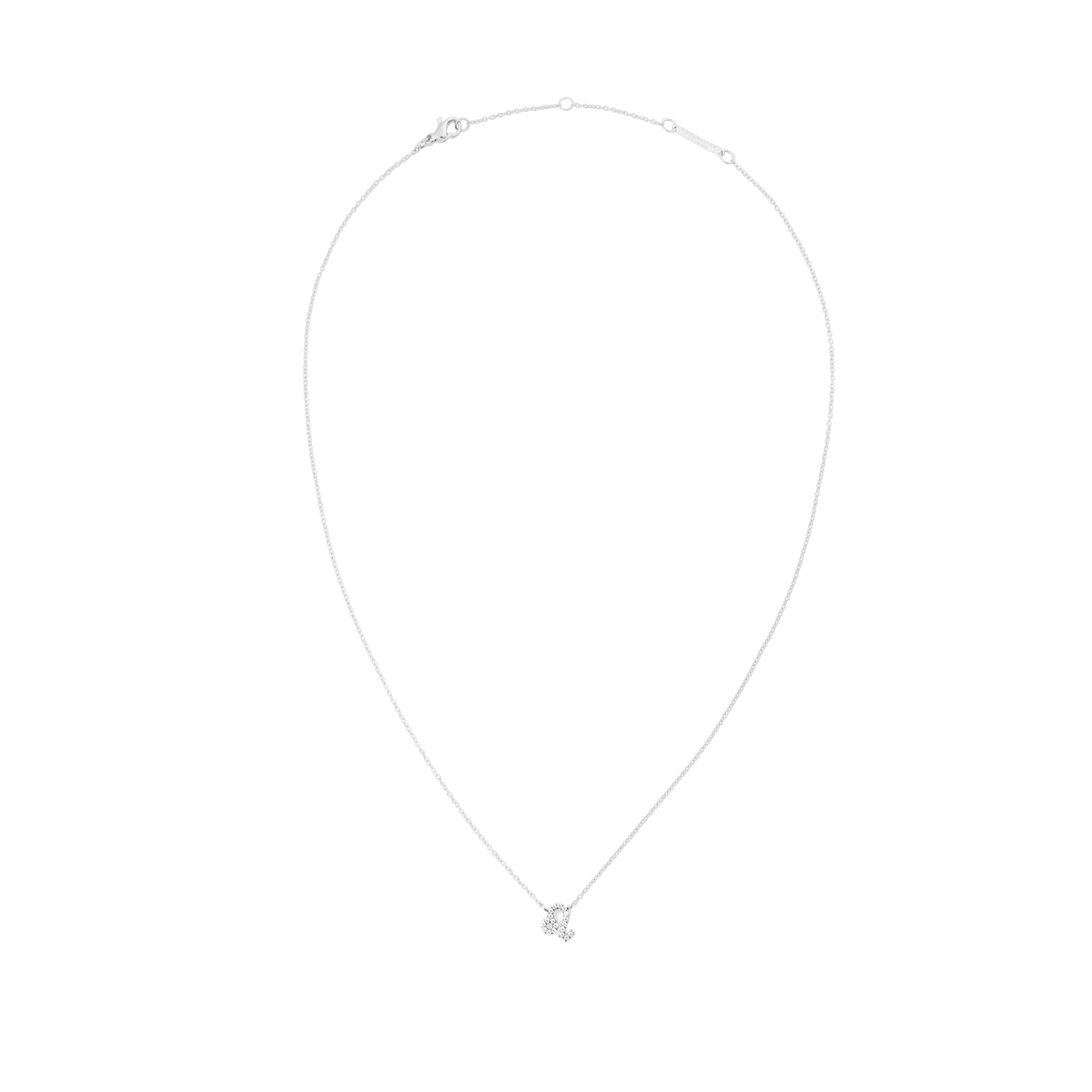 Delicate silver chain necklace featuring a crystal-encrusted zodiac pendant, crafted from stainless steel with an adjustable length and a secure lobster clasp.