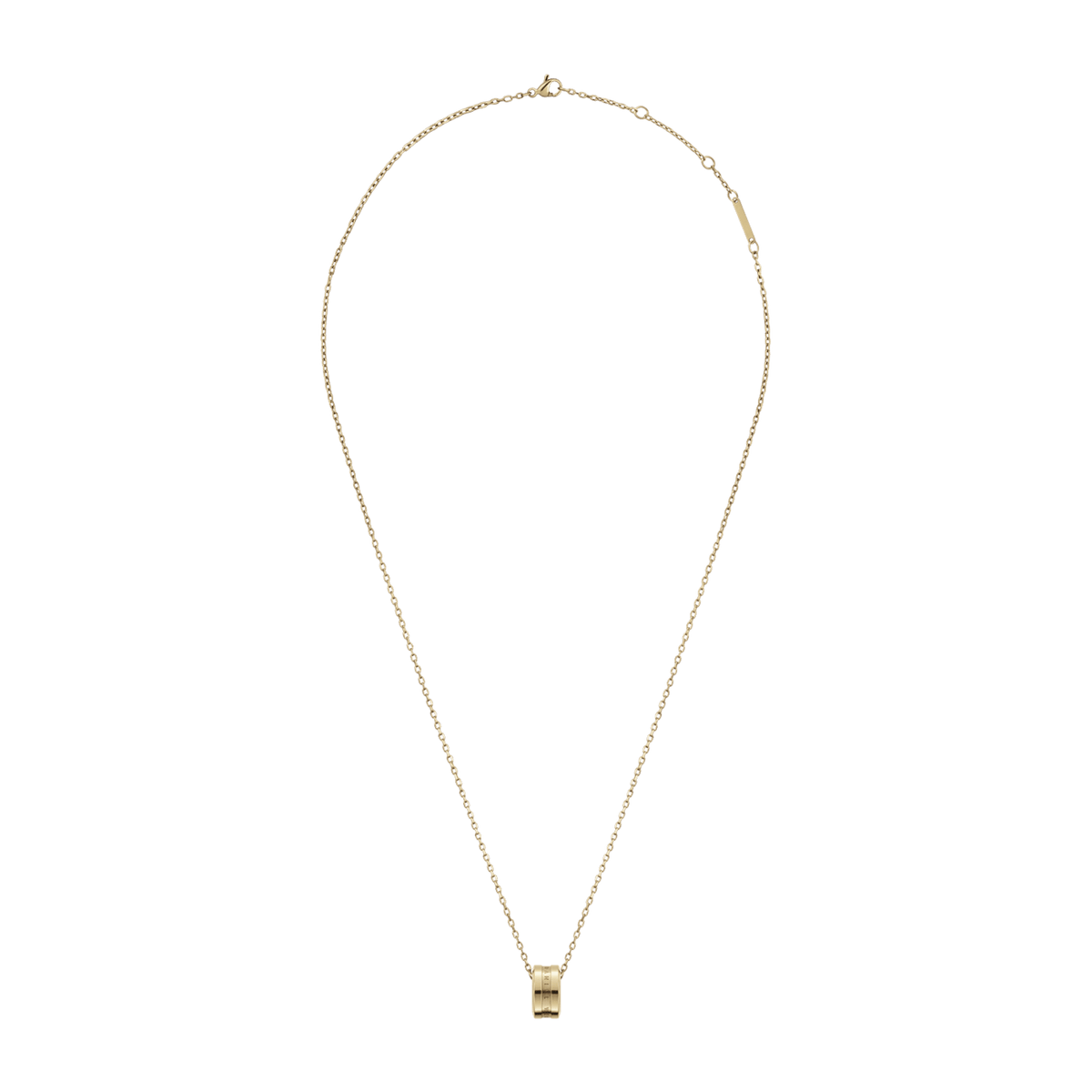Elan Necklace Gold by Daniel Wellington featuring a fine adjustable gold chain with a polished gold-plated ring pendant, designed for a minimalist and elegant look.