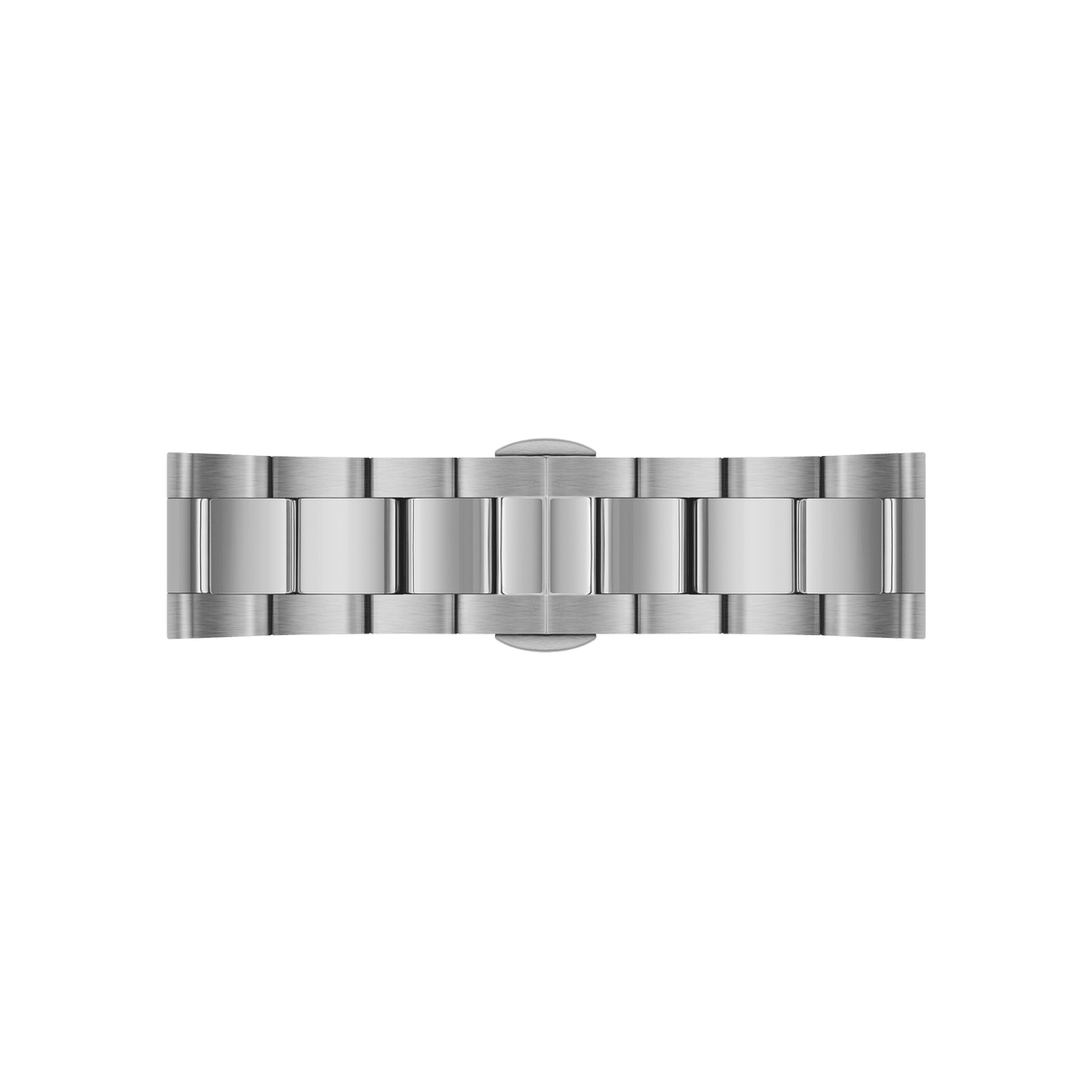 Polished silver stainless steel link bracelet for the Iconic Chronograph Arctic S, featuring a secure clasp and a sleek, modern design.
