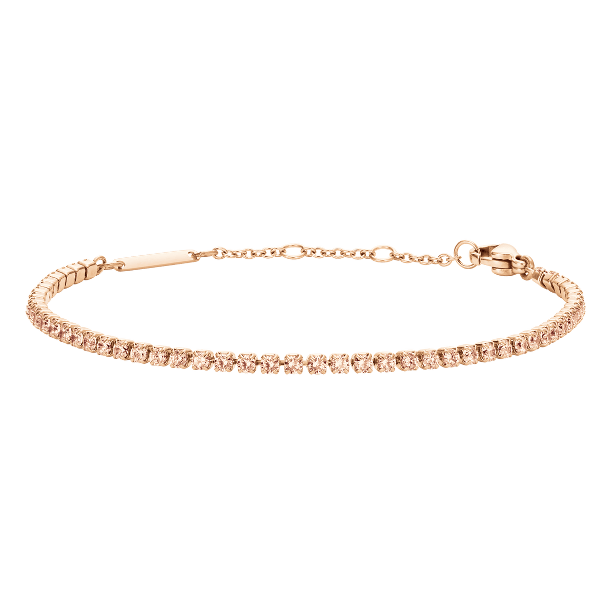 Federica Scagnetti x DW Peach Tennis Bracelet Rose Gold