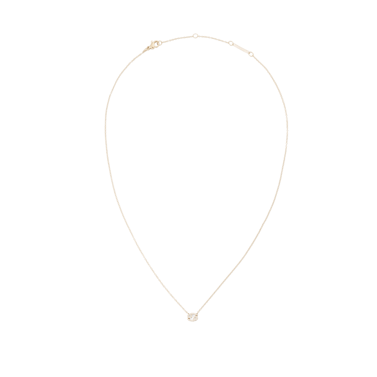 Delicate gold chain necklace featuring a crystal-adorned zodiac pendant, crafted in stainless steel with PVD gold plating.