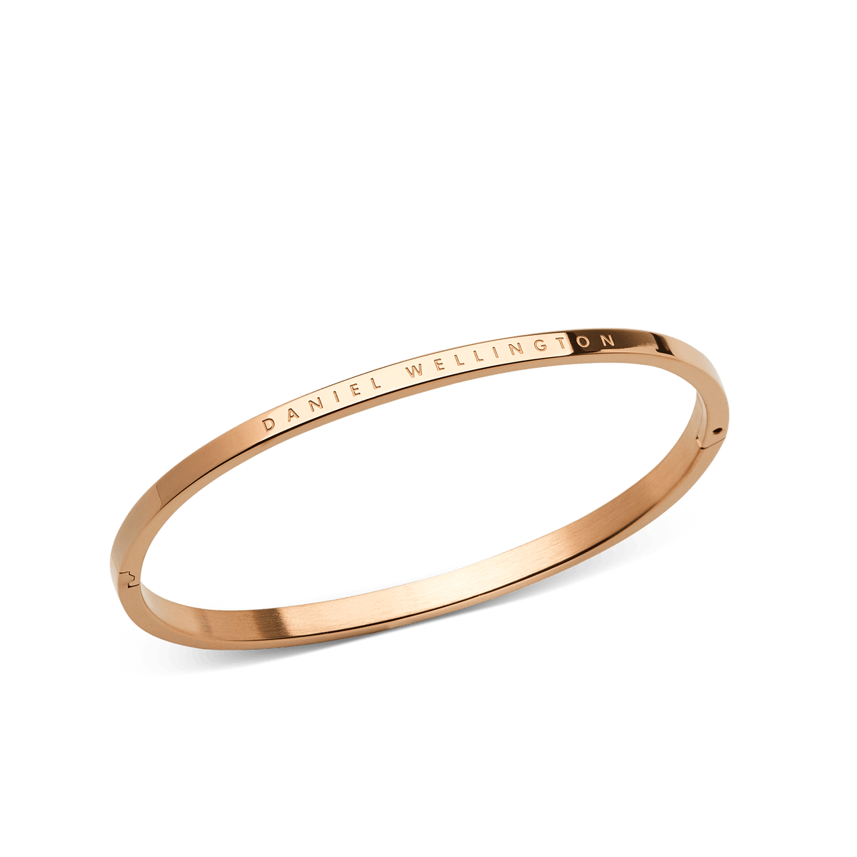 Classic Bangle Rose Gold by Daniel Wellington, featuring a slim, polished rose gold finish with subtle engraving and a minimalist, elegant design.