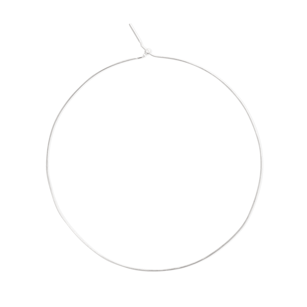 S925 sterling silver snake chain necklace with a fine, polished finish and an adjustable sliding clasp for versatile styling.
