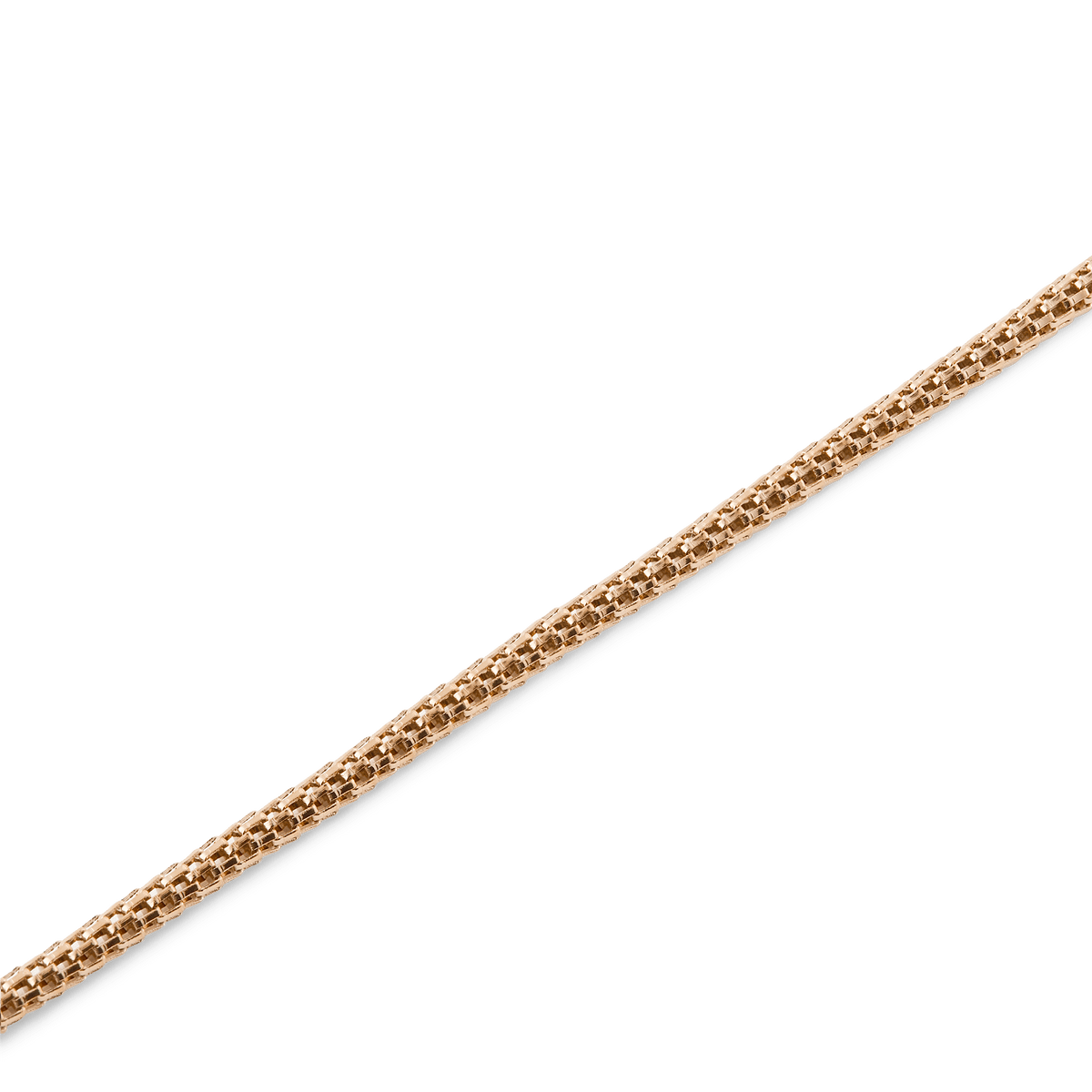Detail of the Tide Mesh Bracelet Melrose 1.8 highlighting the slim 1.8 mm rose gold mesh chain and its refined texture.