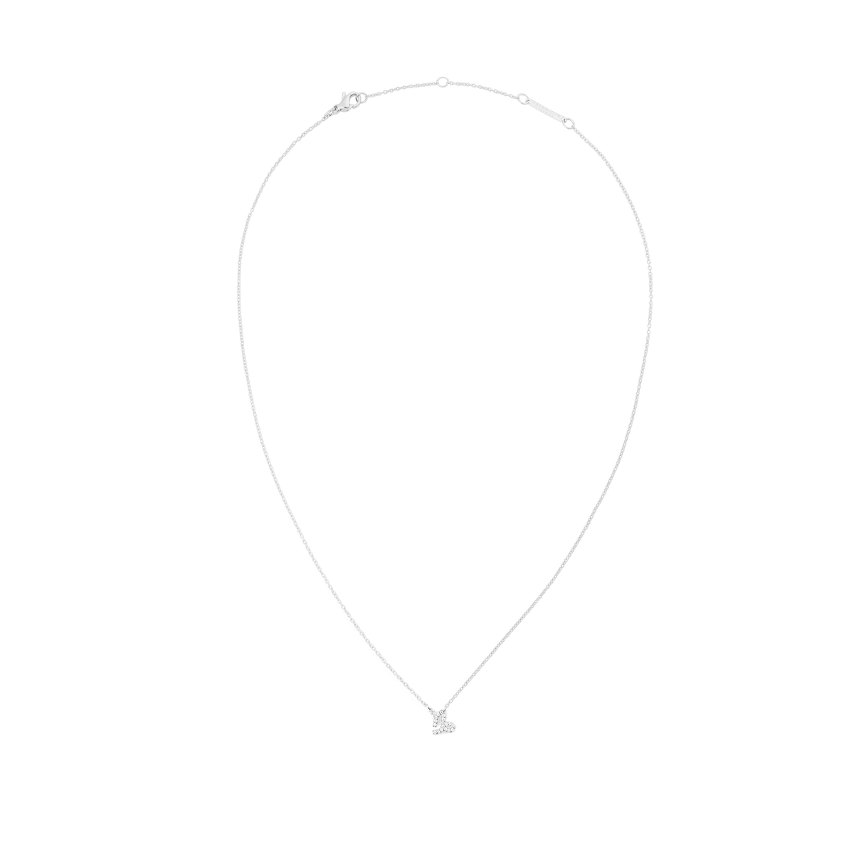 Crystal Zodiac Chain Necklace Silver with a delicate silver chain and a sparkling Capricorn zodiac pendant.