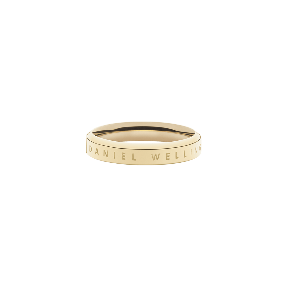 Classic Ring Gold by Daniel Wellington featuring a slim, polished gold band with subtle engraved branding.