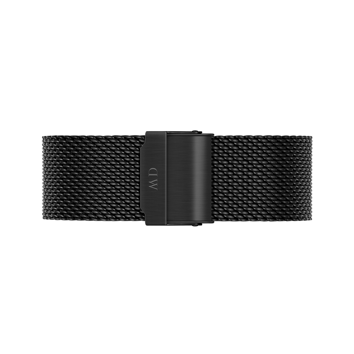 Black stainless steel mesh watch strap with a secure clasp, designed for the Classic Mesh Onyx Black timepiece.