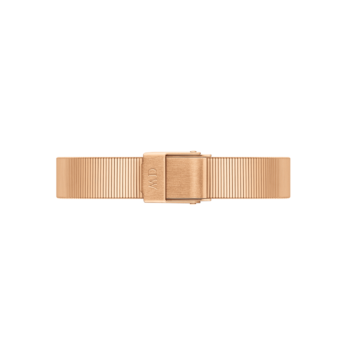 Adjustable rose gold piano link strap with a secure clasp, designed for the Quadro Studio women’s watch.