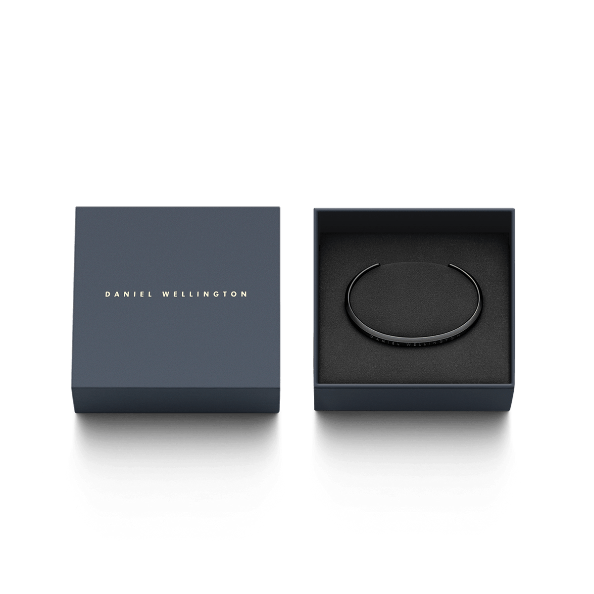 Daniel Wellington Classic Bracelet in black stainless steel presented in an elegant branded gift box.
