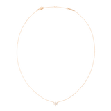 Delicate rose gold necklace with a fine chain and a star-shaped pendant, featuring white cubic zirconia crystals for a subtle, elegant sparkle.