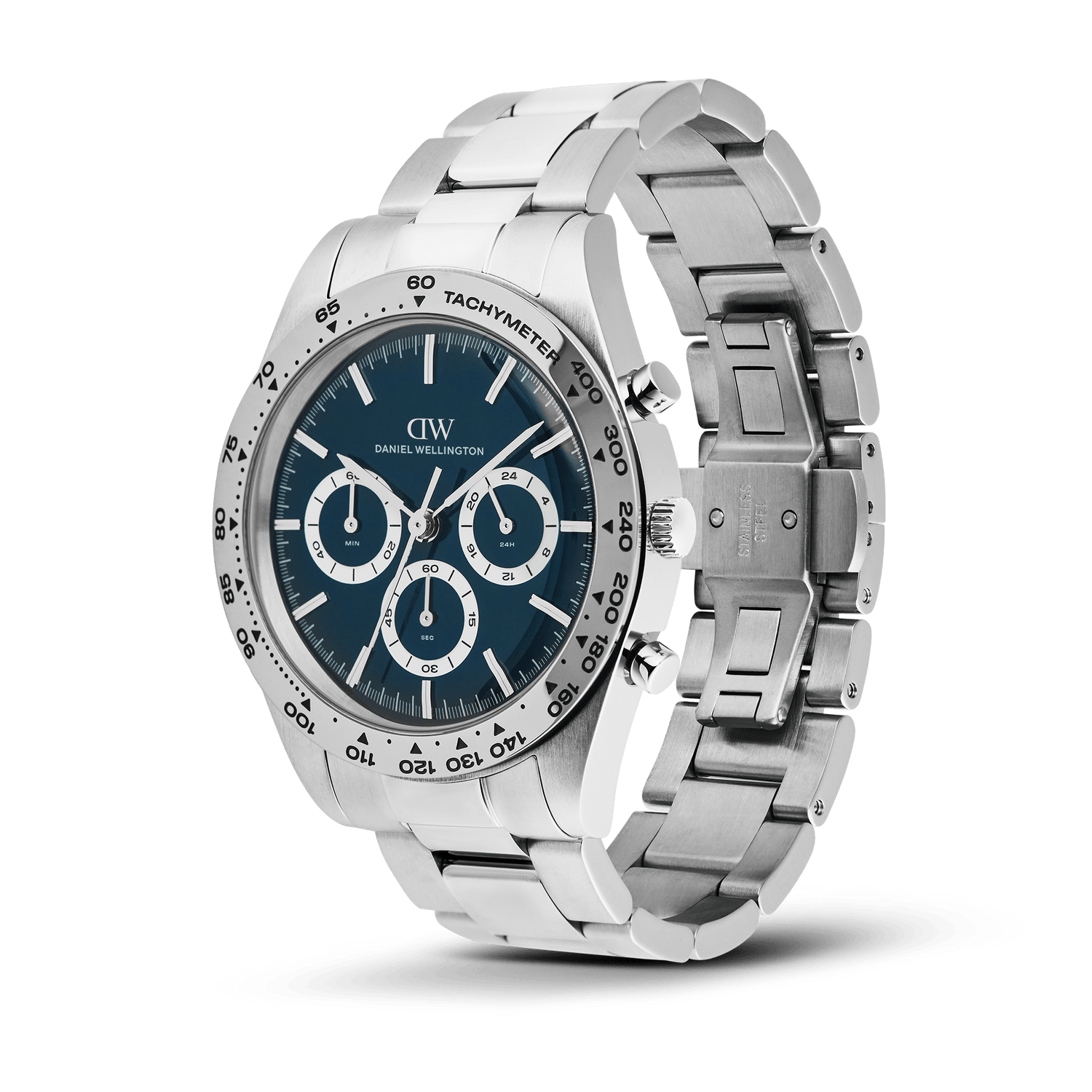 Iconic Tachymeter 3-Link Arctic Silver