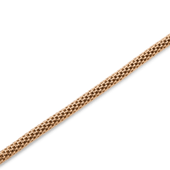 Detail of the Tide Mesh Bracelet Melrose 2.8 highlighting its slim 2.8 mm rose gold mesh chain with a refined, elegant finish.