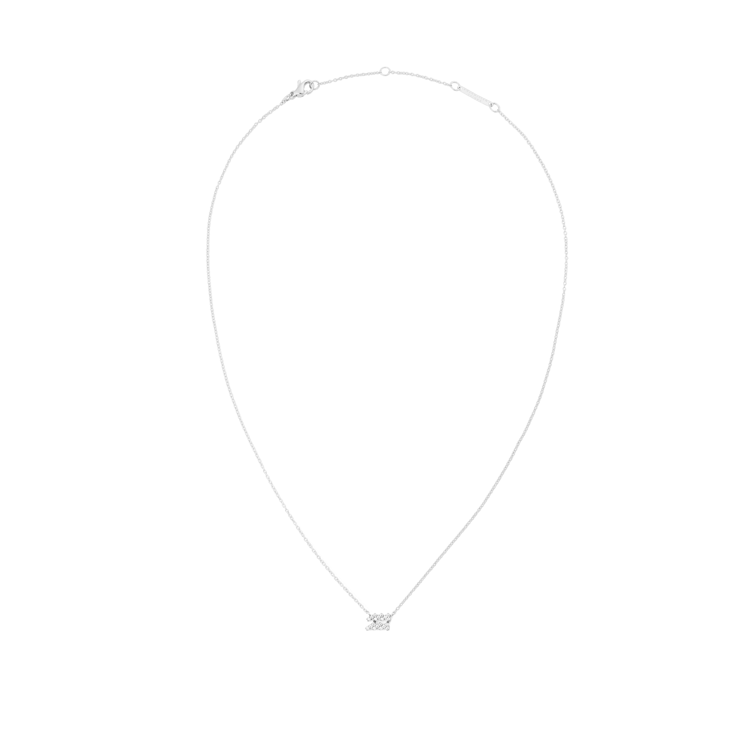 Crystal Zodiac Chain Necklace Silver