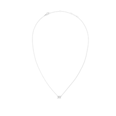 Crystal Zodiac Chain Necklace Silver featuring a delicate silver chain with a sparkling Aquarius pendant set with hand-cut crystals.