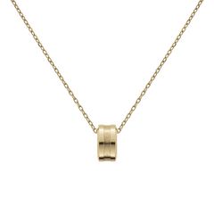 Gold-plated Elan Necklace by Daniel Wellington featuring a polished ring pendant on a fine adjustable chain, showcasing a minimalist and elegant design.