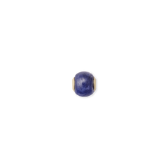 Blue Spot Orb Gold Charm featuring a rounded semi-precious blue stone with natural veining, set in a gold-tone stainless steel frame, shown against a plain background.