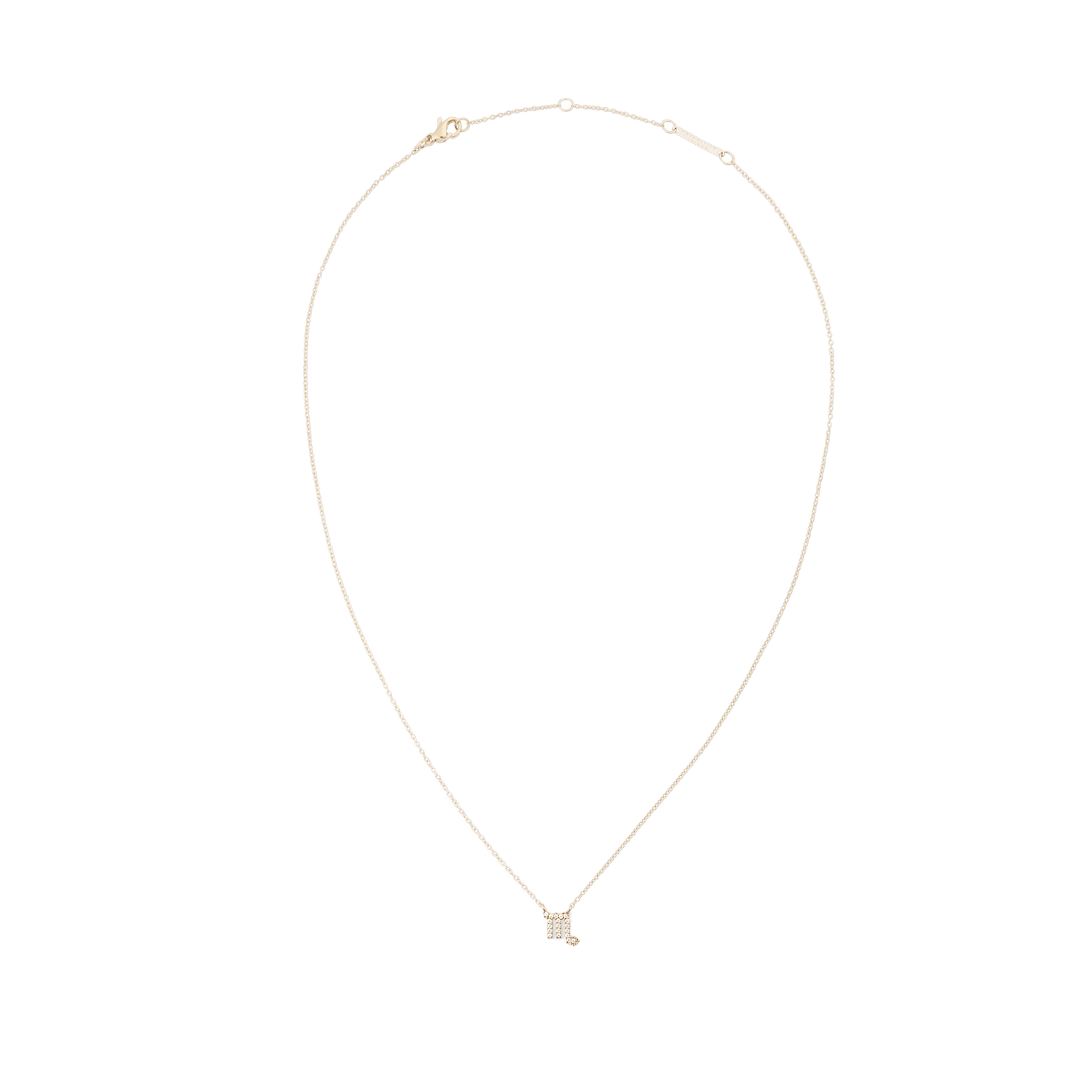 Crystal Zodiac Chain Necklace Gold