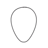 Sleek black mesh necklace crafted from 316L stainless steel, featuring a minimalist chain design with a secure lobster clasp.