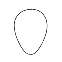 Sleek black mesh necklace crafted from 316L stainless steel, featuring a minimalist chain design with a secure lobster clasp.