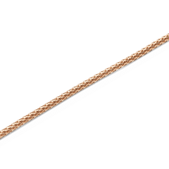 Close-up of the Tide Mesh Necklace Rose Gold 1.8, showing the intricate mesh chain design in polished rose gold-plated stainless steel.