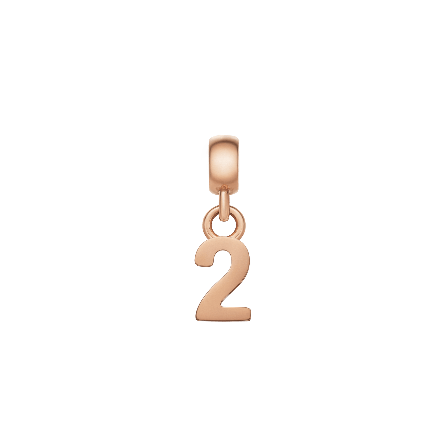 Number Charm Rose Gold