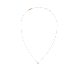 Slim rose gold chain necklace with an adjustable length, featuring a sparkling crystal zodiac pendant at the centre.