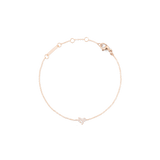 Rose gold chain bracelet with an adjustable clasp, featuring a crystal-set Capricorn zodiac pendant in a delicate design.