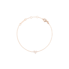 Rose gold chain bracelet with an adjustable clasp, featuring a crystal-set Capricorn zodiac pendant in a delicate design.