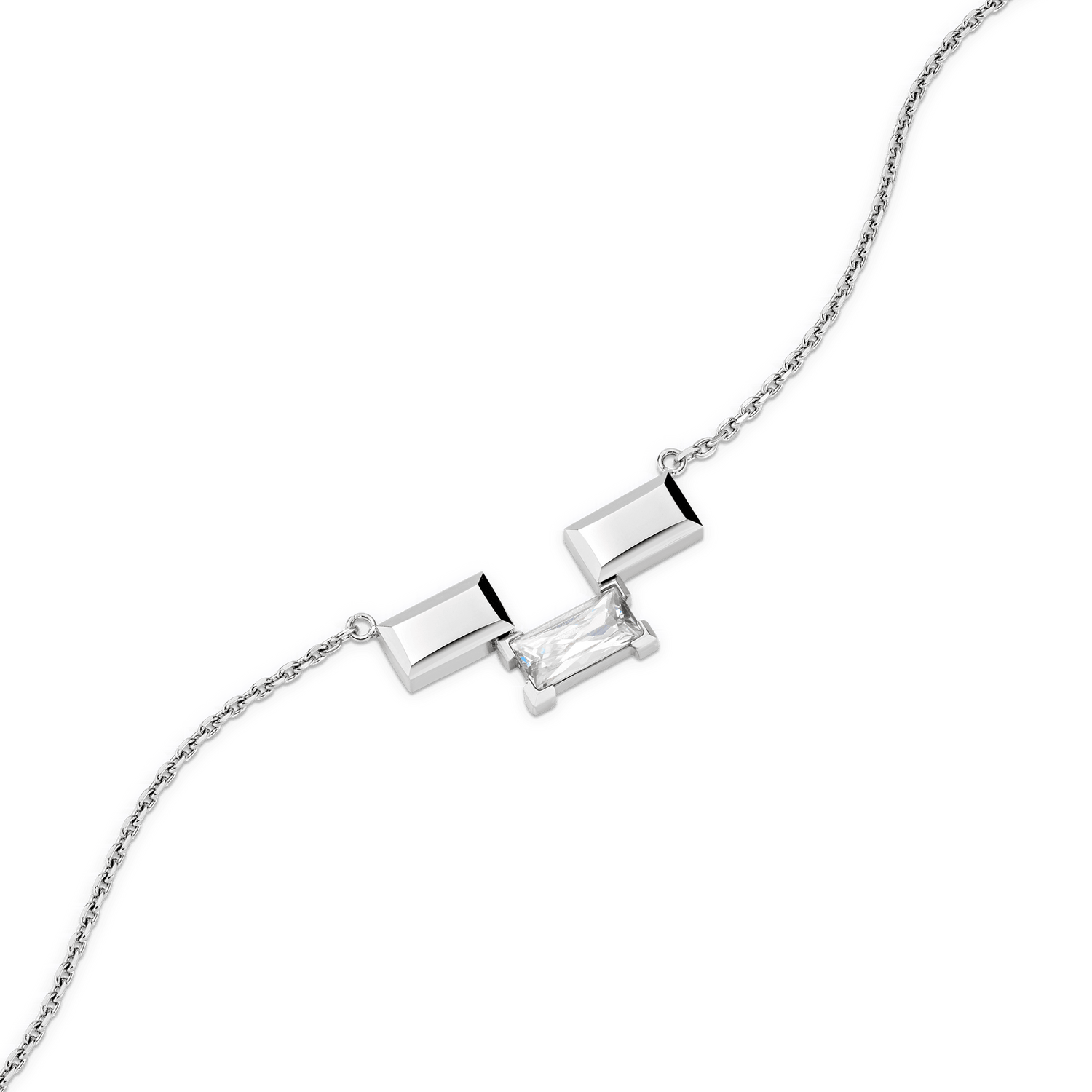 Bric Bracelet Crystal Silver