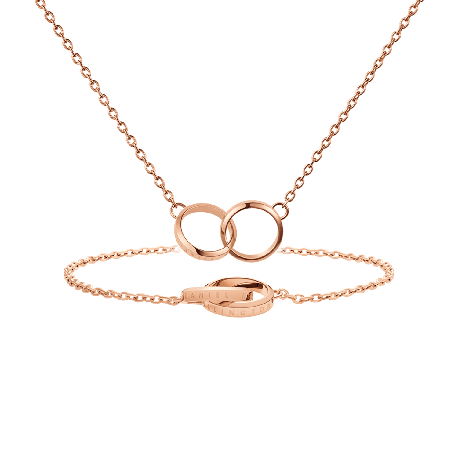 Elan Unity Bracelet Rose Gold + Elan Unity Necklace Rose Gold