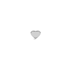 Polished silver heart-shaped stud earring crafted from stainless steel, featuring a minimalist and elegant design.