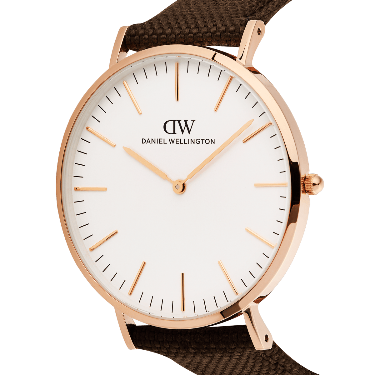 Classic Brown Canvas Rose Gold