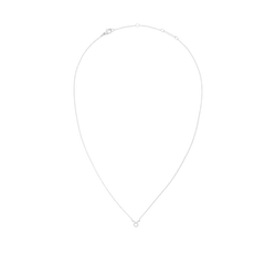 Crystal Zodiac Chain Necklace Silver featuring a fine adjustable silver chain and a sparkling zodiac pendant with hand-set crystals.