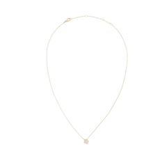Delicate gold chain necklace with an adjustable length, featuring a crystal-encrusted Virgo zodiac pendant at the centre.