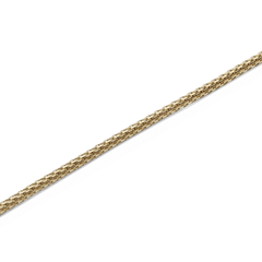 Close-up of the Tide Mesh Necklace Gold 1.8, showcasing its intricate gold mesh texture and polished finish for a refined, contemporary look.