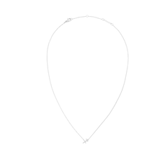 Crystal Zodiac Chain Necklace Silver with a fine adjustable chain and a sparkling crystal zodiac pendant, crafted from stainless steel.