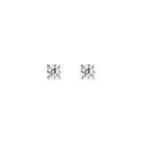 Mirelle Solitaire Stud Earrings Silver