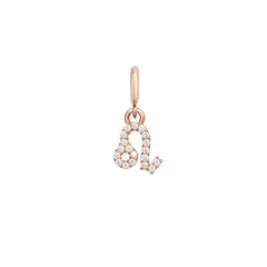 Rose gold Leo zodiac watch charm featuring the Leo symbol in sparkling cubic zirconia, crafted from stainless steel with a polished, elegant finish.