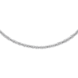 Polished silver twisted chain necklace crafted from 316L stainless steel, featuring a distinctive textured design and a refined, modern finish.