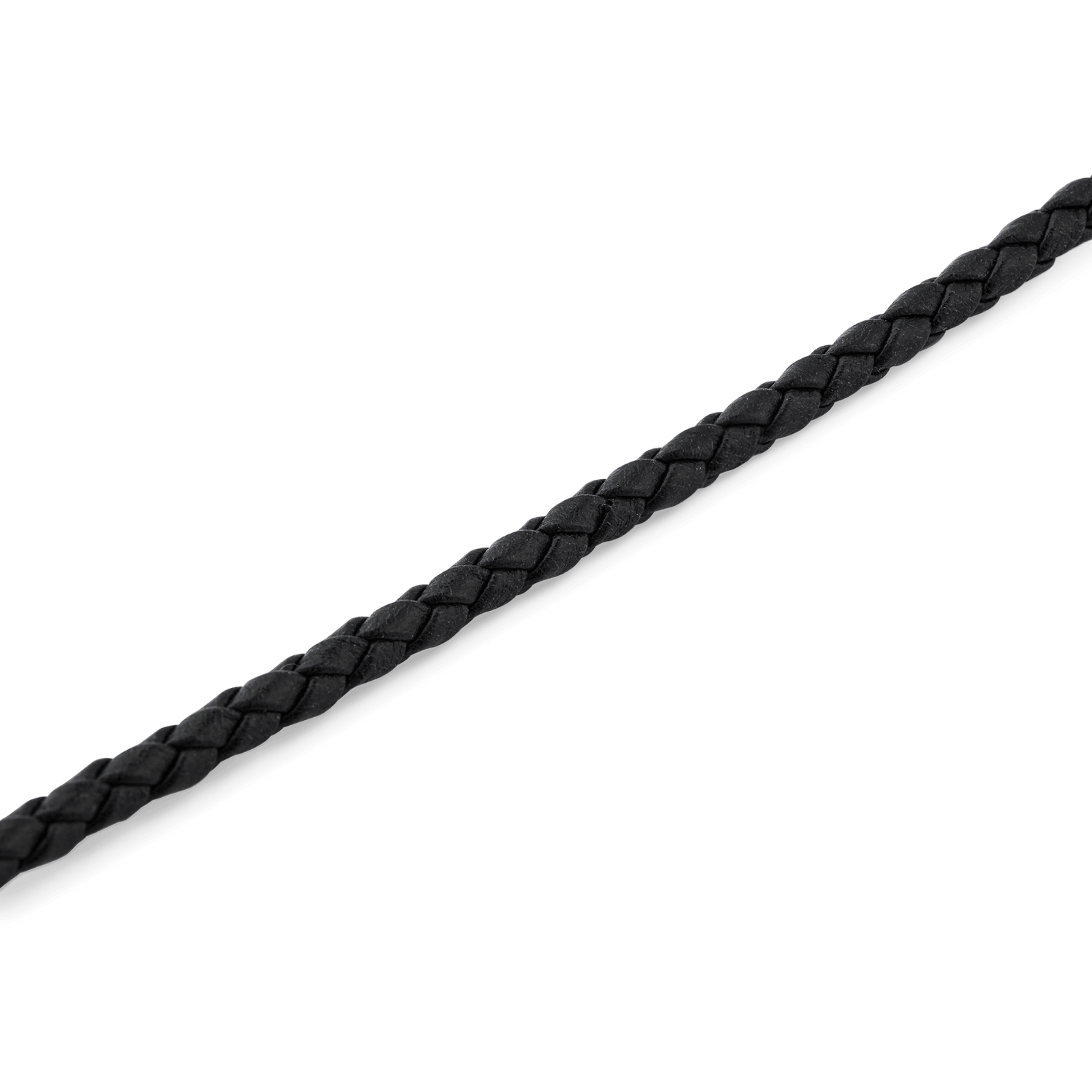 Close-up of the Daniel Braided Leather Bracelet Sheffield 2.8 Gold, highlighting the slim black braided leather band and its refined texture.
