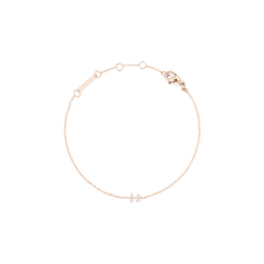 Rose gold Crystal Zodiac Chain Bracelet featuring an adjustable fine chain and a crystal-encrusted zodiac pendant.