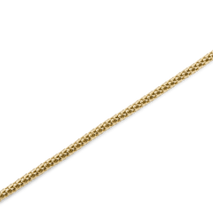 Detail of the Tide Mesh Bracelet Evergold 1.8 showing its slim 1.8 mm gold mesh chain with a delicate, refined finish.