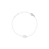 Crystal Zodiac Chain Bracelet Silver featuring a delicate adjustable chain and a sparkling cubic zirconia Cancer zodiac charm.