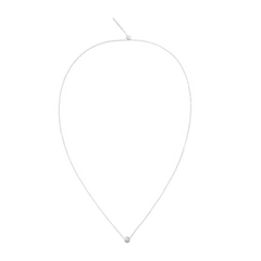 Sterling silver necklace featuring the Pavé Orb White Crystal Charm as a central sparkling accent.