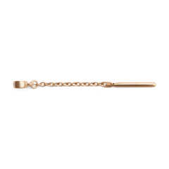 Rose gold charm extension chain featuring a delicate, polished finish and minimalist design, crafted from stainless steel with a secure silicone-lined clasp for easy attachment to bracelets or necklaces.