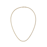 Refined gold mesh necklace with a sleek, unisex design and lobster clasp, crafted from 316L stainless steel with a polished PVD gold finish. The fine mesh chain offers a modern, elegant look suitable for both everyday wear and special occasions.