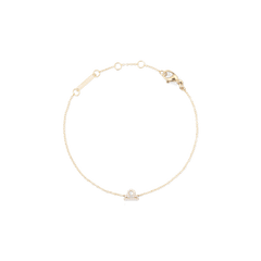 Gold Crystal Zodiac Chain Bracelet with an adjustable chain and a sparkling Libra zodiac pendant.