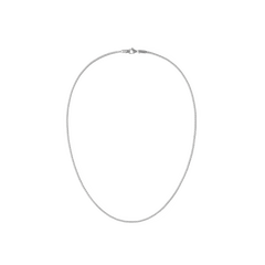 Silver mesh necklace with a fine, polished chain and a secure lobster clasp, crafted from 316L stainless steel for a sleek, minimalist look. The lightweight design and subtle shine make it a versatile accessory for both casual and formal wear.